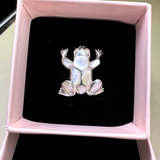 Anhänger Frosch, Perlmutt, Silber925