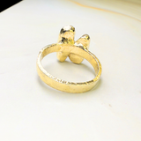 Ring with opals, silver, size 53