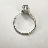 Ring roh Aquamarin, Silber, Größe 57