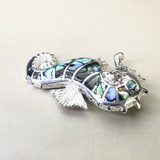 Anhänger Seepferdchen Abalone Muschel, Silber925