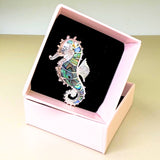 Anhänger Seepferdchen Abalone Muschel, Silber925