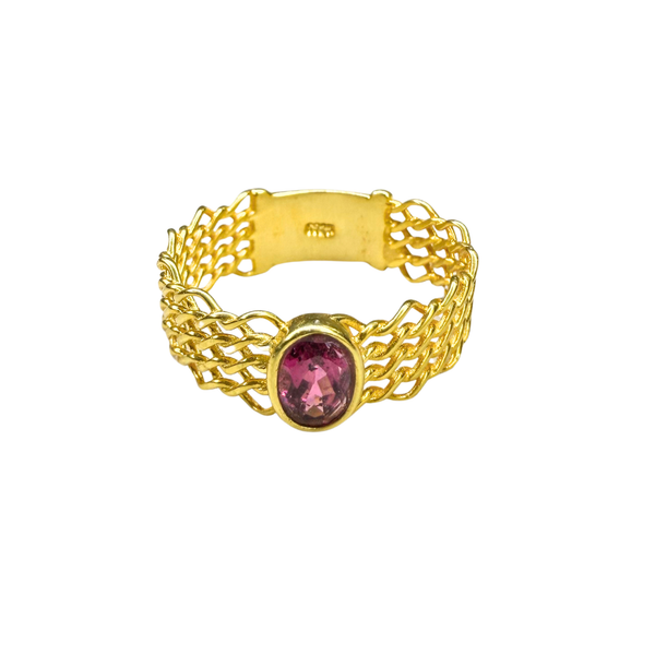 Ring with opals, silver, size 53