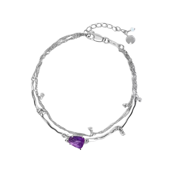 Armband mit Amethyst, Silber925