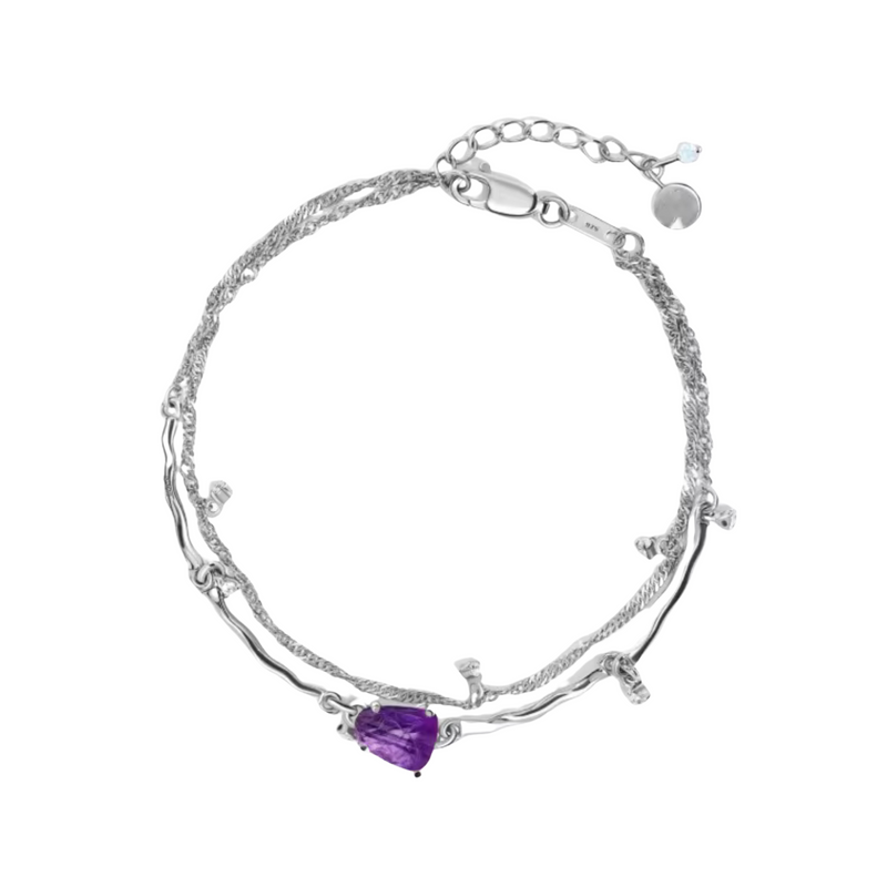 Armband mit Amethyst, Silber925