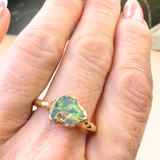 Ring Roh Opal aus Mexiko, Gold, Größe 60