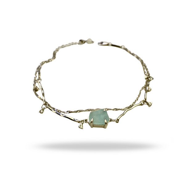 Armband mit Aquamarin, Silber925