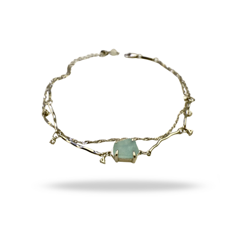 Armband mit Aquamarin, Silber925