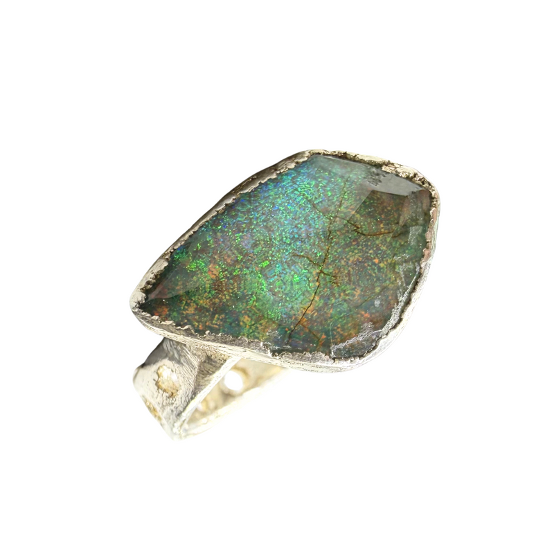 Ring Monarch Opal, Silber, Größe 54, UNIKAT