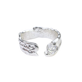 Ring mit weißen Zirkonia, Silber925, verstellbar