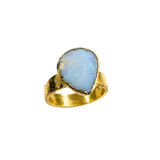 Ring australischer Opal, Gold plattiert, Größe 54