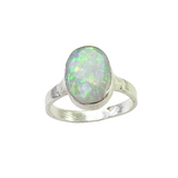 Ring australischer Opal, Silber, Größe 61