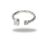 Ring Mondstein-Zirkonia  Silber925, verstellbar