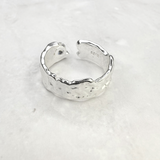 Ring mit weißen Zirkonia, Silber925, verstellbar