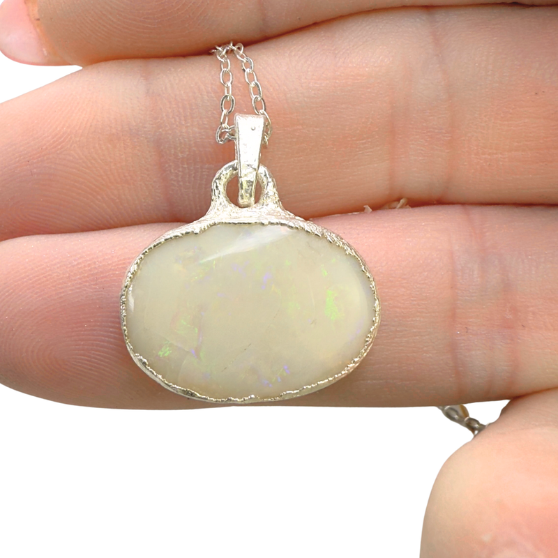 Anhänger Australischer Opal, Silber999