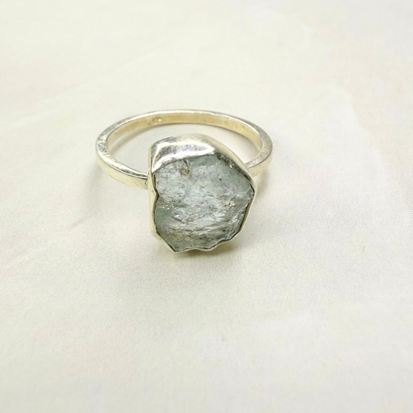 black raw crystal opal pendant with chain, silver 999