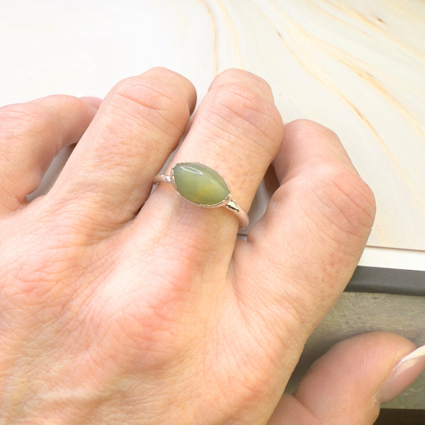 black raw crystal opal pendant with chain, silver 999