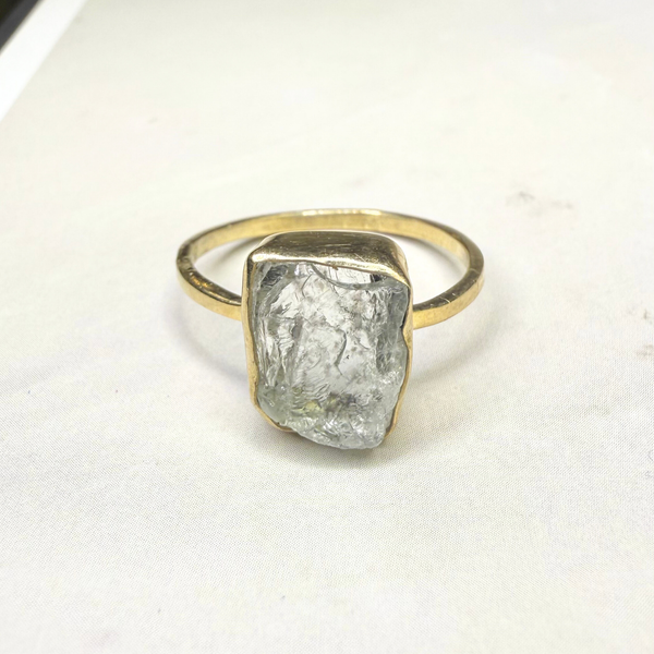 black raw crystal opal pendant with chain, silver 999