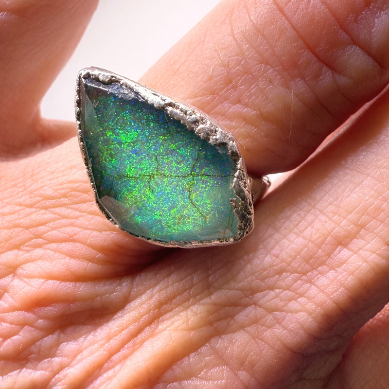 Ring Monarch Opal, Silber, Größe 54, UNIKAT