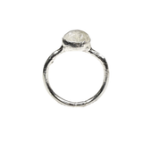 Ring Mondstein, Silber, Größe 52