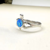 Ring Schildkröte Opal, Silber, verschiedene Größen, 56/58/59/60/61