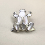 Anhänger Frosch, Perlmutt, Silber925