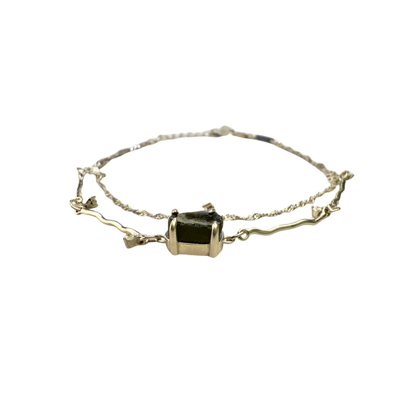 Armband mit Obsidian, Silber925