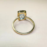 Ring roh Aquamarin, Gold, Größe 60