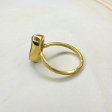 Ring roh Aquamarin, Gold, Größe 51