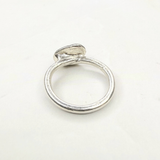 Ring dunkler Opal, Silber, Größe 51