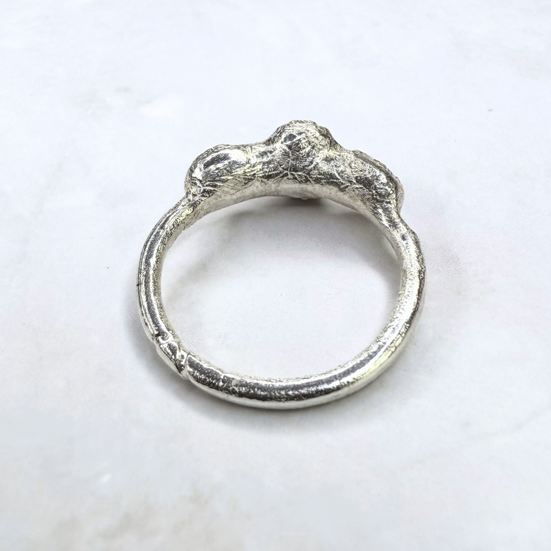 Ring 2 Opale-Turmalin,Silber999, Größe 53