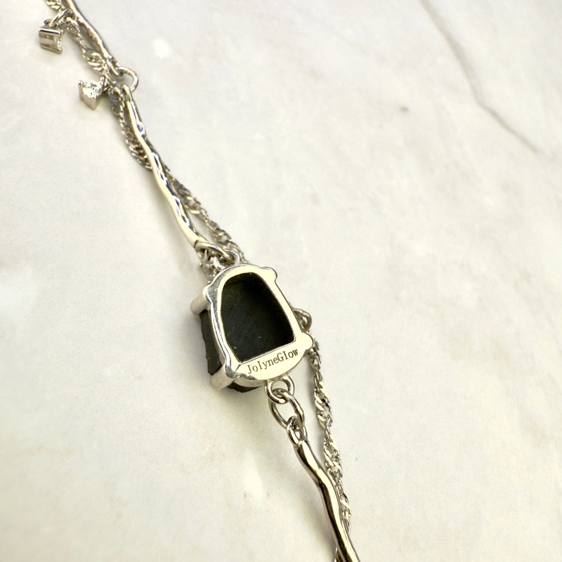 Armband mit Obsidian, Silber925