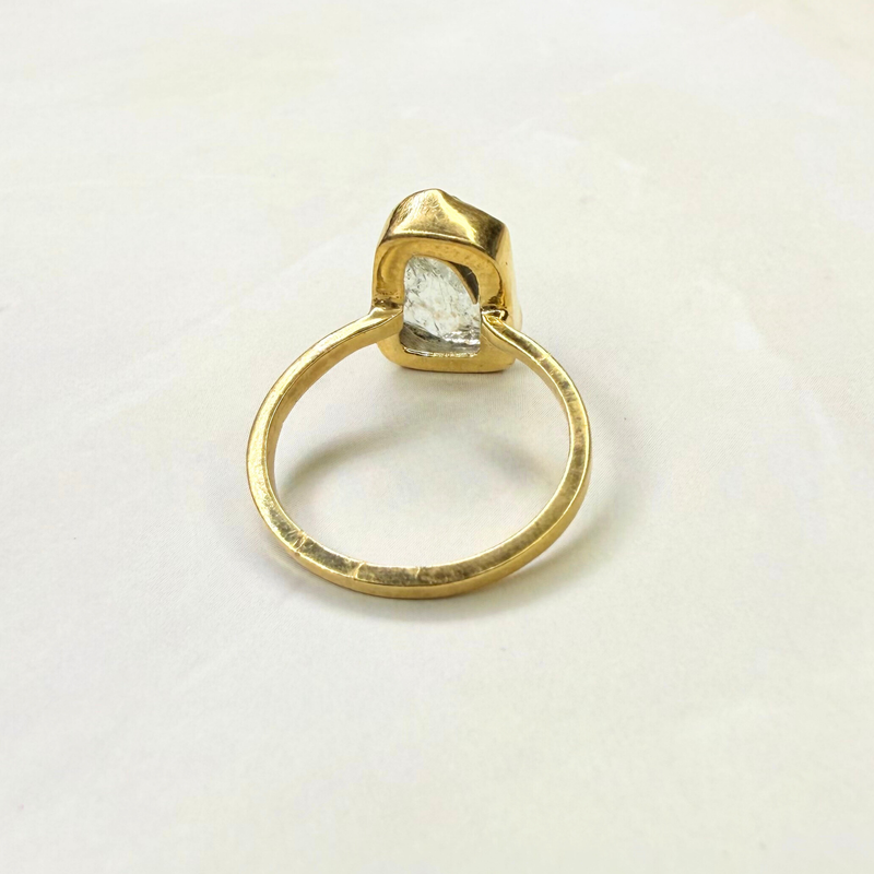 Ring roh Aquamarin, Gold, Größe 51