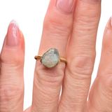 Ring Labradorit, Gold, Größe 50