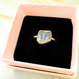 black raw crystal opal pendant with chain, silver 999