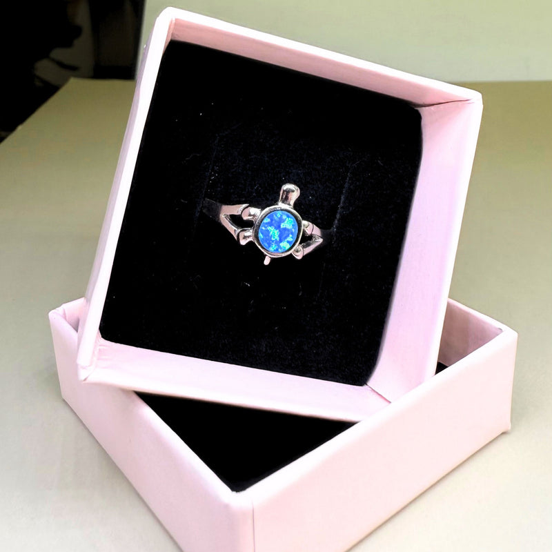 Ring Schildkröte Opal, Silber, verschiedene Größen, 56/58/59/60/61