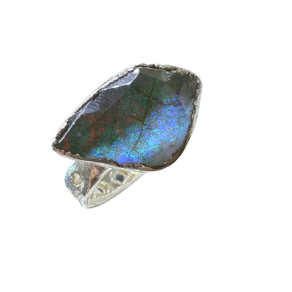 Ring Monarch Opal, Silber, Größe 54, UNIKAT