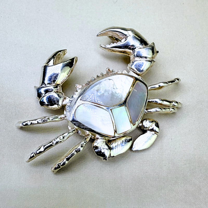 Anhänger Krabbe Perlmutt, Silber925