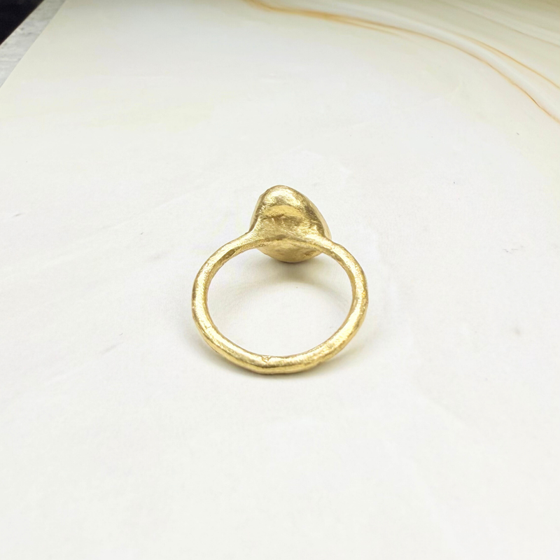 Ring Labradorit, Gold, Größe 50