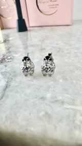 Ohrstecker Pinguin mit  Zirkonia, Silber925 und schwarzer Emaille