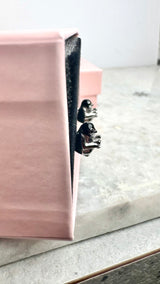 Ohrstecker Pinguin mit  Zirkonia, Silber925 und schwarzer Emaille
