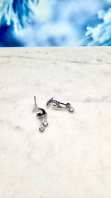 Ohrstecker Mond/Sterne,  Silber925