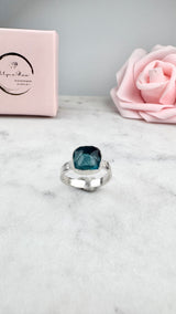 Ring with opals, silver, size 53