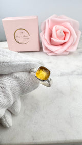 Bonbon Ring, gelb, Silber999, Größe 53