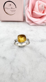 Bonbon Ring, gelb, Silber999, Größe 53