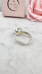 Bonbon Ring, gelb, Silber999, Größe 53
