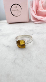Bonbon Ring, gelb, Silber999, Größe 53