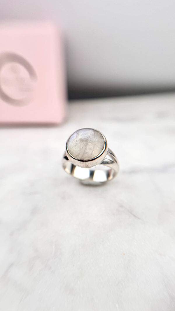 Mondstein Ring,  Silber925, verschiedene Größen, 49/51/53/55/61