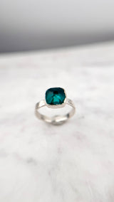 Bonbon Ring, Türkis, Silber999, Größe 50