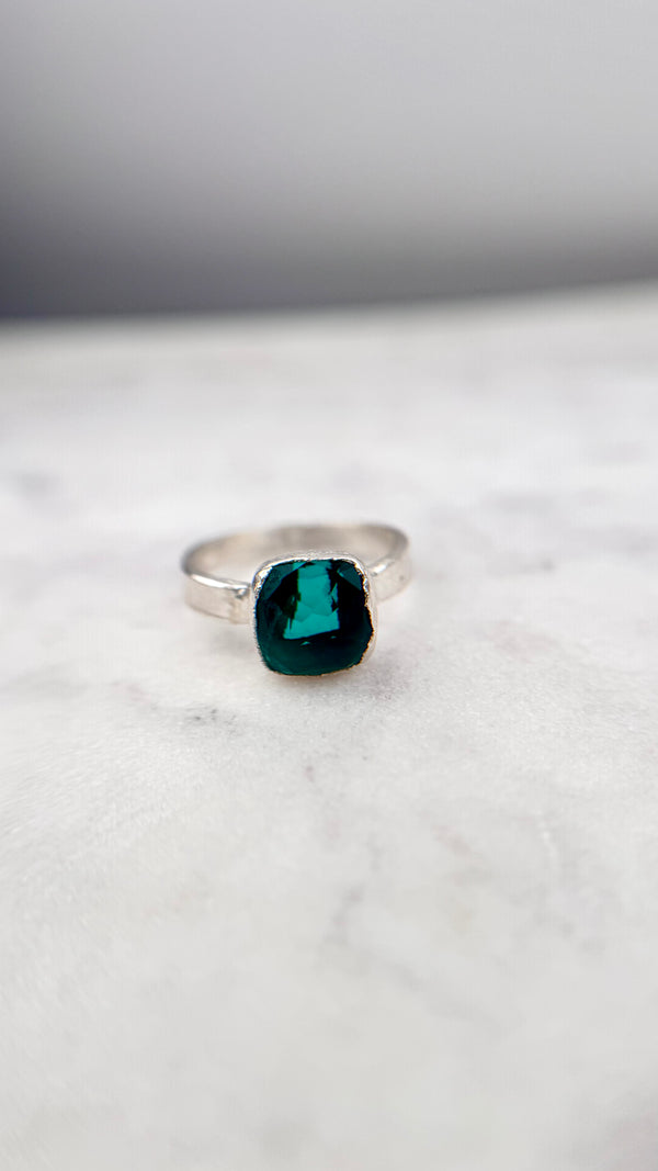 Bonbon Ring, Türkis, Silber999, Größe 50
