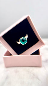 Bonbon Ring, Türkis, Silber999, Größe 50